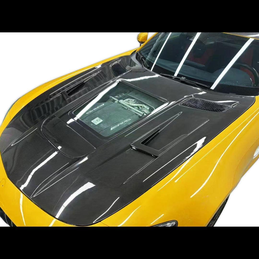 IMP Style Transparent Carbon Fiber Engine Hood - Mercedes Benz AMG GT