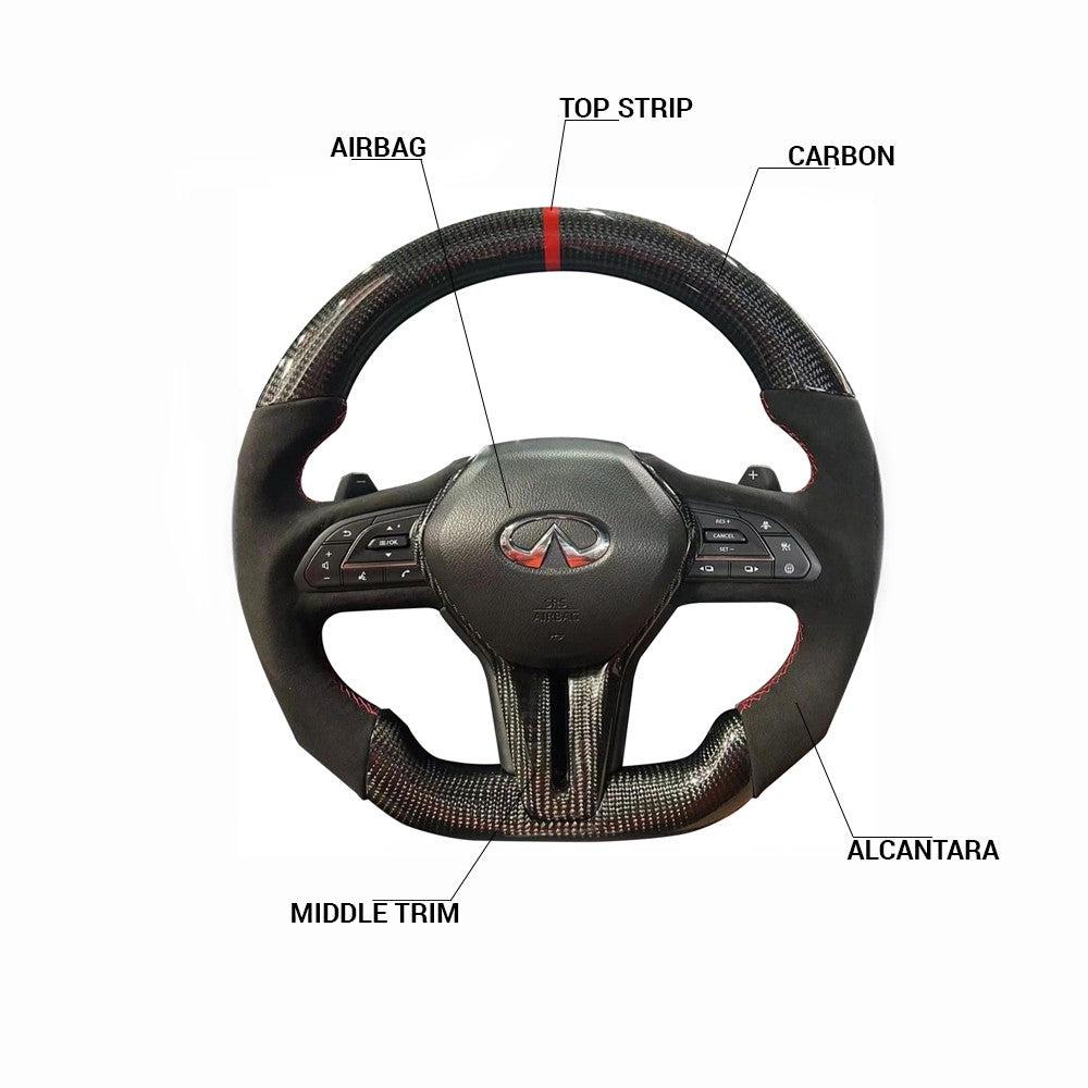 Infiniti Q60 Style - Full Custom Steering Wheel