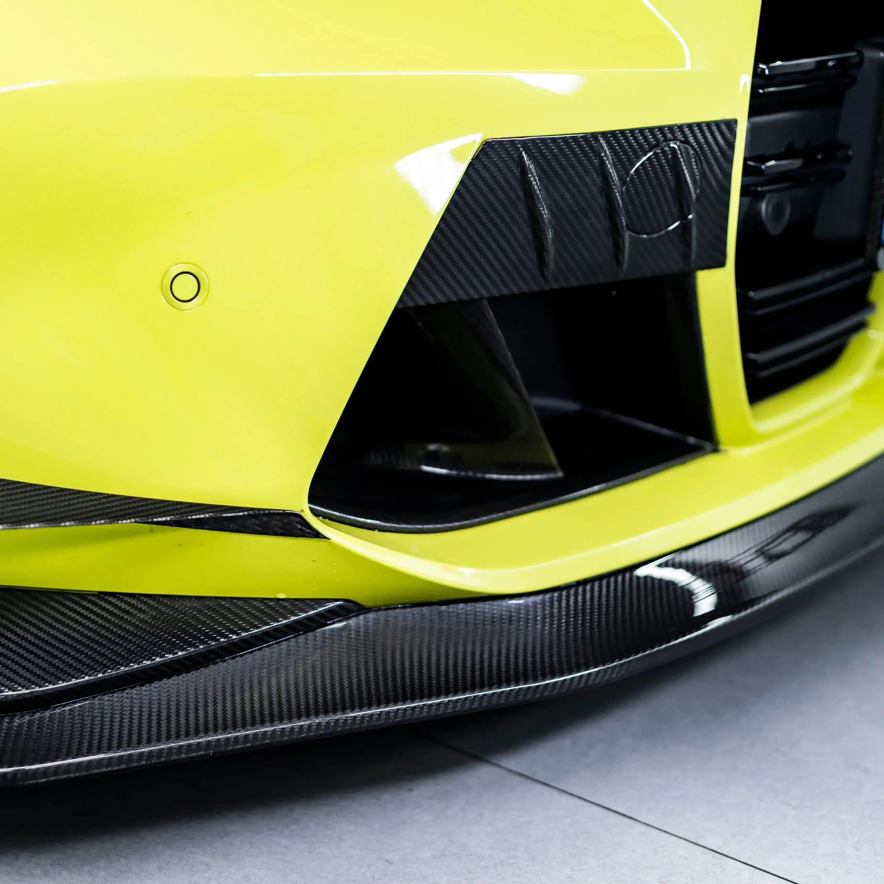 KB Style Carbon Fiber Front Lip with Upper Lip Trim - BMW G80 M3 & G82/G83 M4