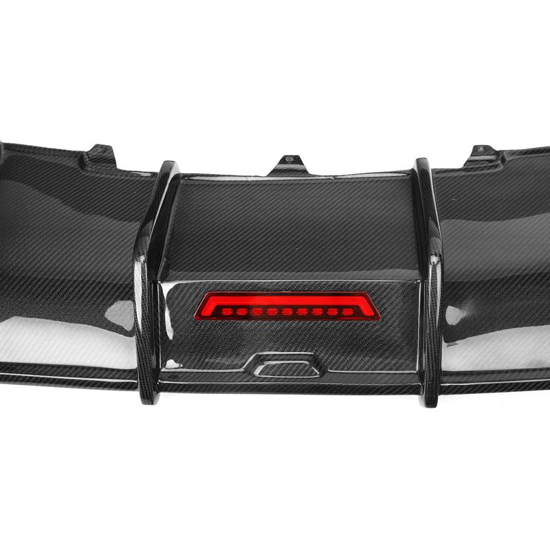 KB Style Carbon Fiber Rear Diffuser - Audi B8 A4 S Line