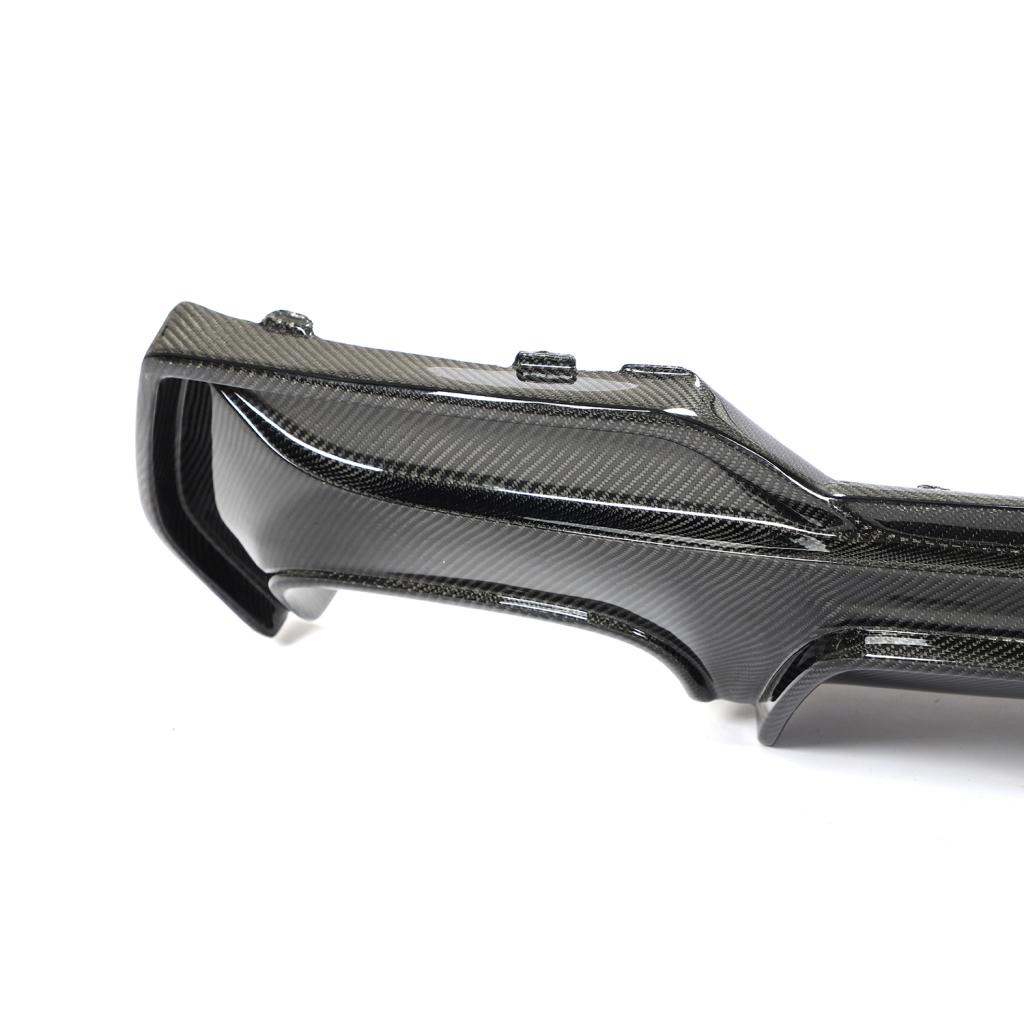 KB Style Carbon Fiber Rear Diffuser with Brake Light - BMW G22 4 Series