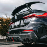 KB Style Carbon Fiber Rear Diffuser with Brake Light - BMW G22 4 Series