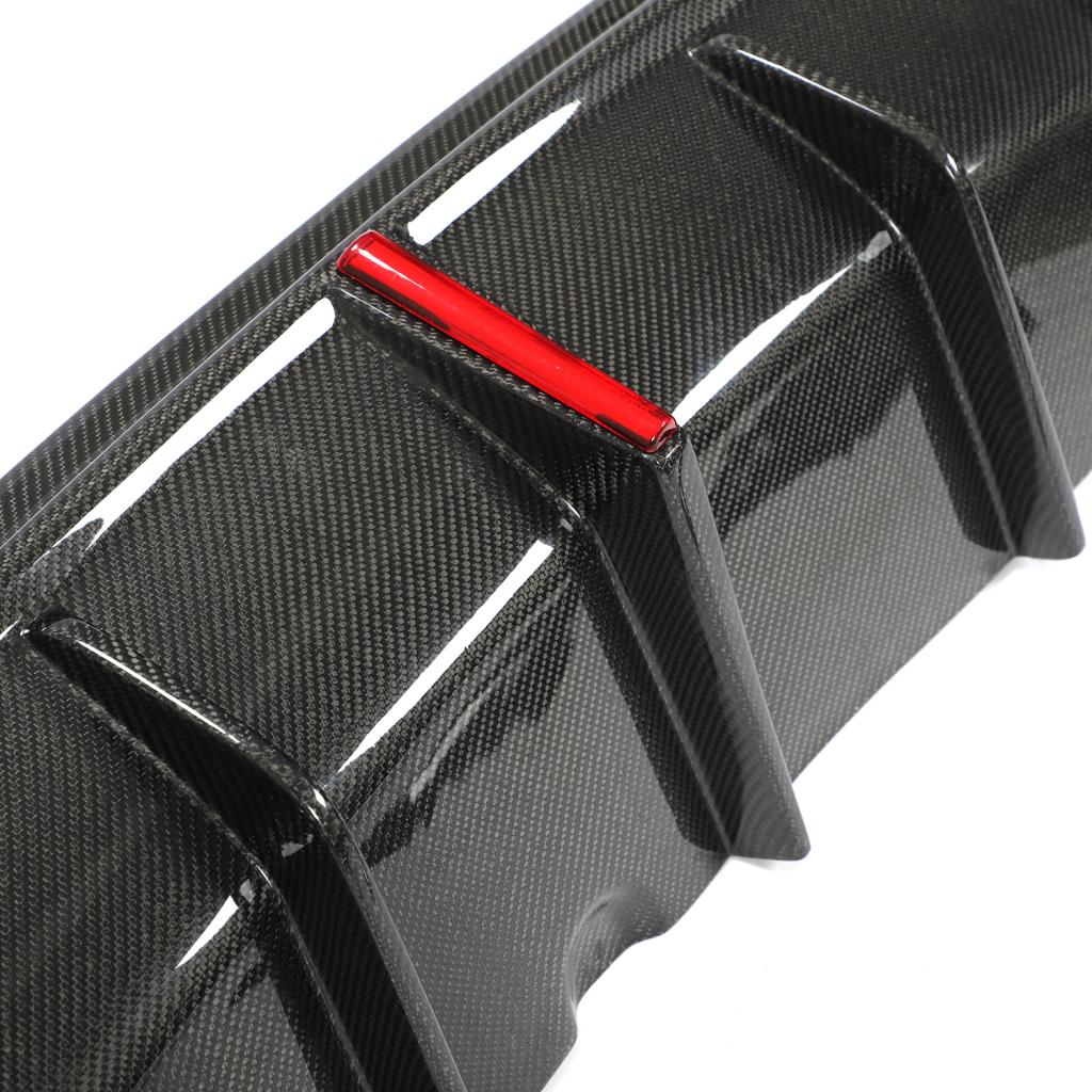 KB Style Carbon Fiber Rear Diffuser with Brake Light - BMW G22 4 Series