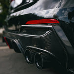 KB Style Carbon Fiber Rear Diffuser with Brake Light - BMW G22 4 Series