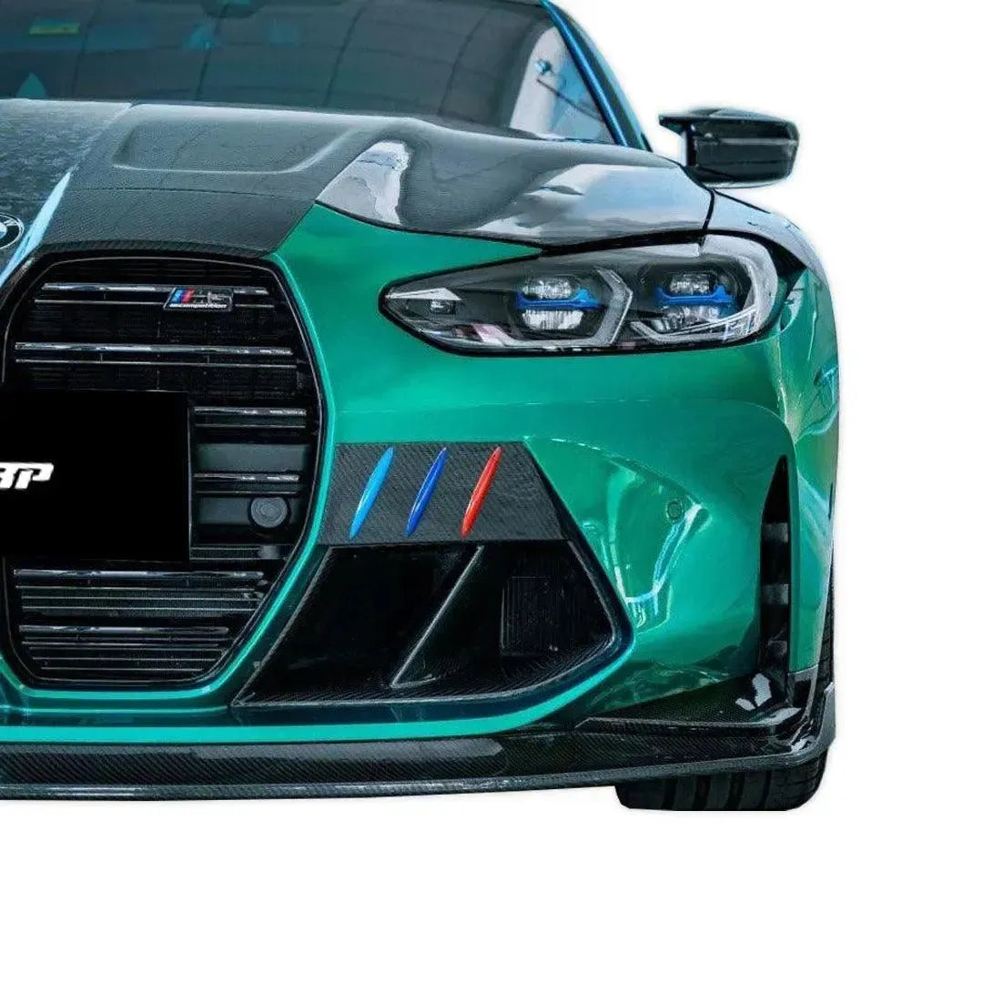 KB Style Dry Carbon Fiber Front Bumper Overlay Trim - BMW G80 M3 & G82/G83 M4
