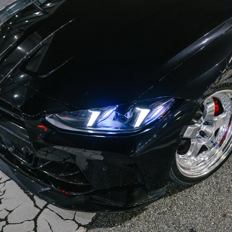 Snake Eye LCI Style LED Headlight with White/Yellow DRL - BMW G80 M3, G82 M4 & G22 4 Series