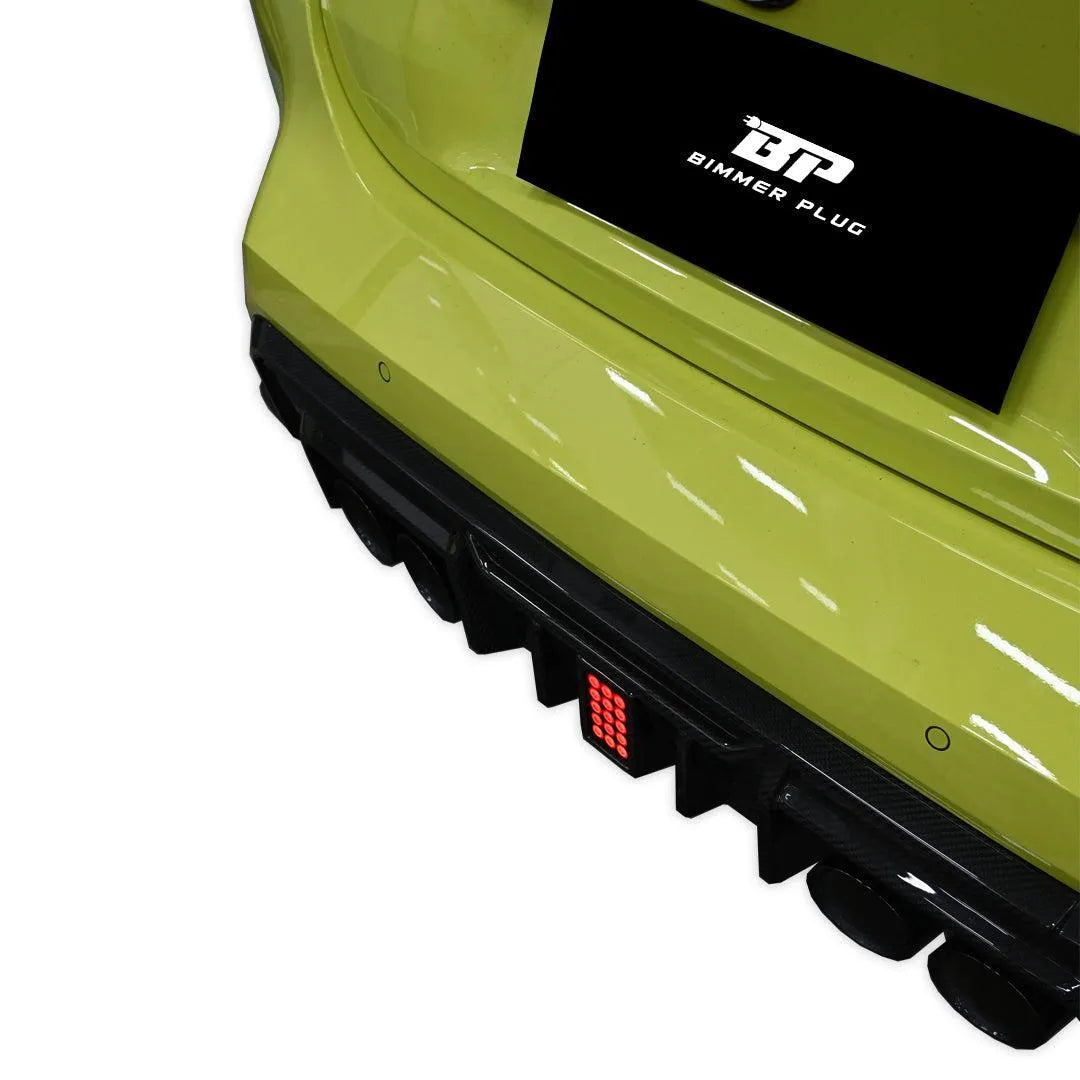 MHC Style Carbon Fiber Rear Diffuser with Break Light - BMW G80 M3 & G82/G83 M4