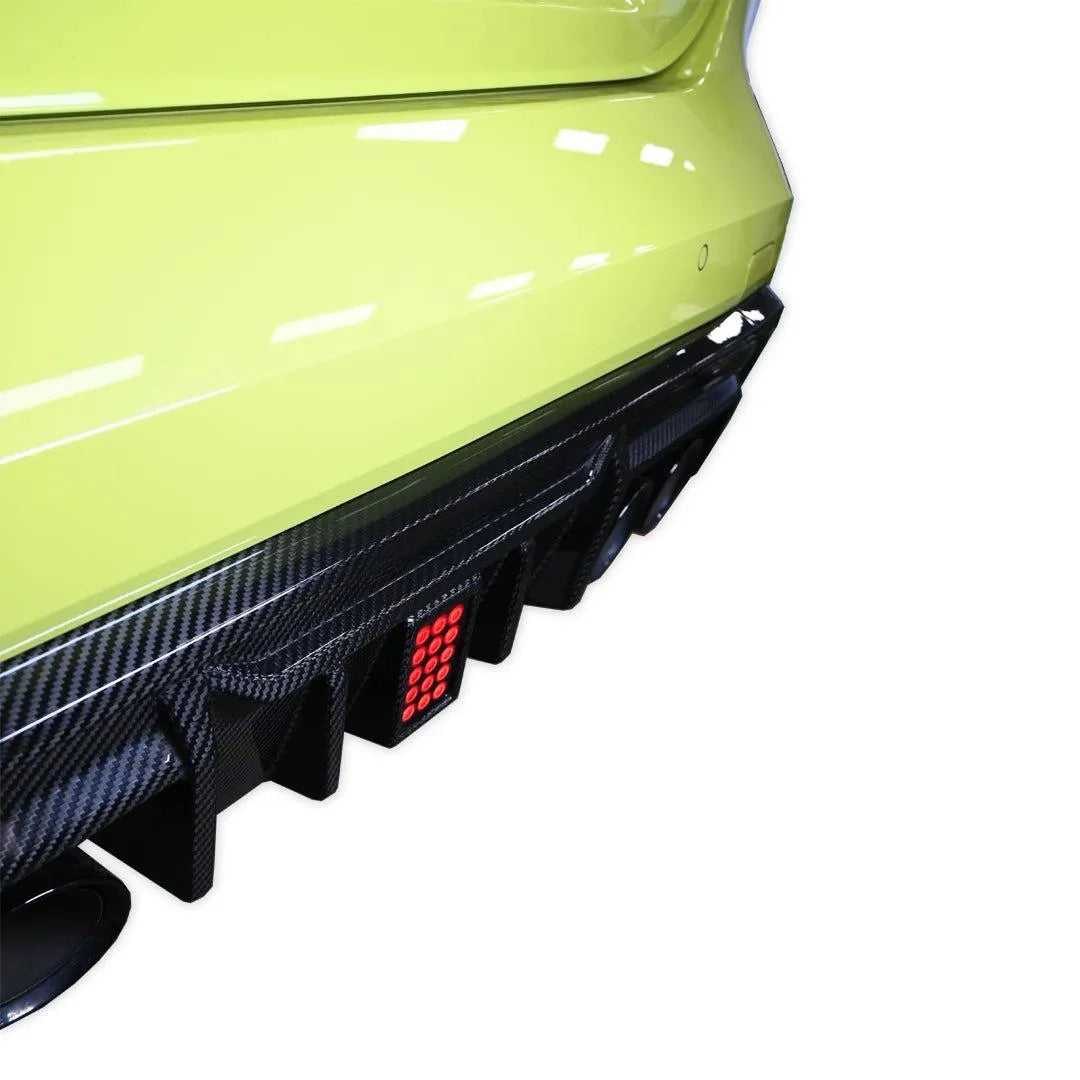 MHC Style Carbon Fiber Rear Diffuser with Break Light - BMW G80 M3 & G82/G83 M4