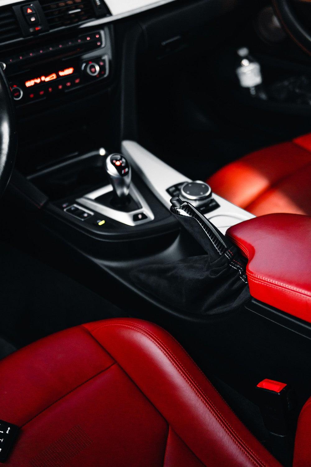 MP Style Carbon Fiber & Alcantara E Brake Handle & Boot - BMW F Chassis