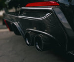MP Style Carbon Fiber Quad Exhaust Tip Set - BMW G20 3 Series & G22/G23/G26 4 Series