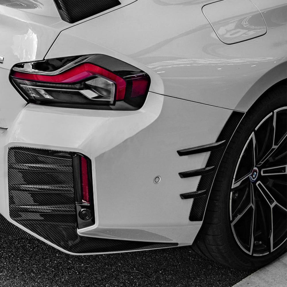 MP Style Carbon Fiber Rear Bumper Side Trim - BMW G87 M2