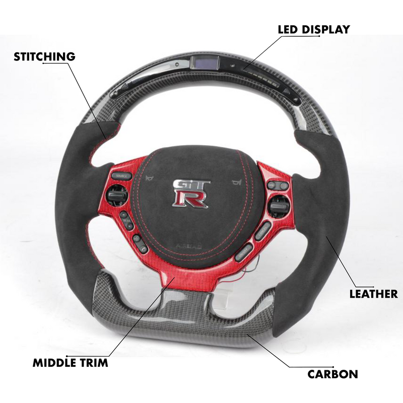 Nissan R35 GTR Style - Full Custom Steering Wheel