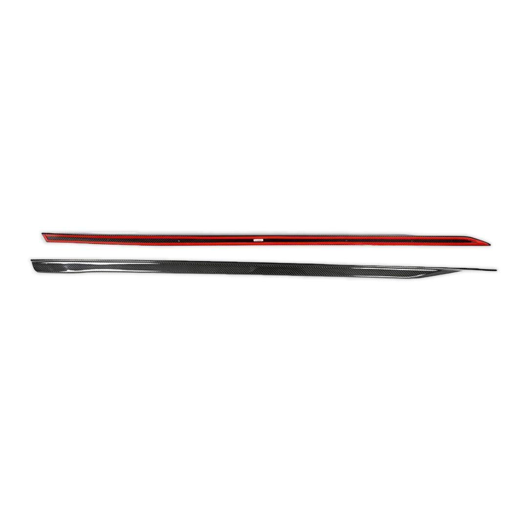 P Style Carbon Fiber Side Skirt - BMW G60 5 Series M-Sport