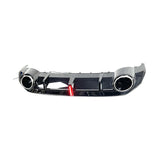 RS3 Style Gloss Black Rear Diffuser with Exhaust Tip - Audi S3 / A3