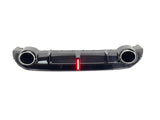 RS3 Style Gloss Black Rear Diffuser with Exhaust Tip - Audi S3 / A3