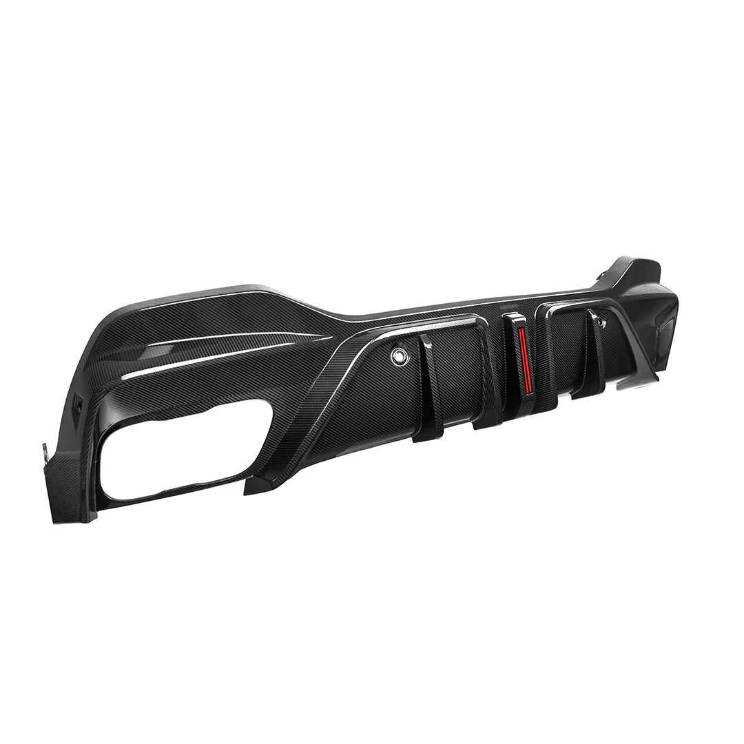 SQ Style Carbon Fiber Rear Diffuser with Brake light - BMW G06 X6