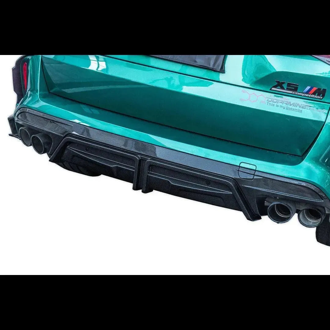 SQ Style Carbon Fiber Diffuser With or Without Brake Light - BMW F95 X5M