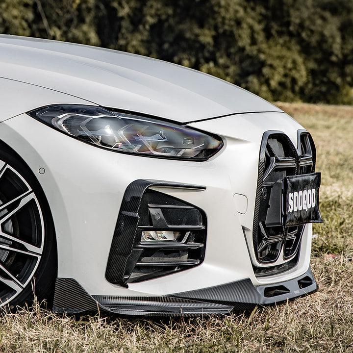 SQ Style Carbon Fiber Front Bumper Splitters - BMW G22/G23 4 Series