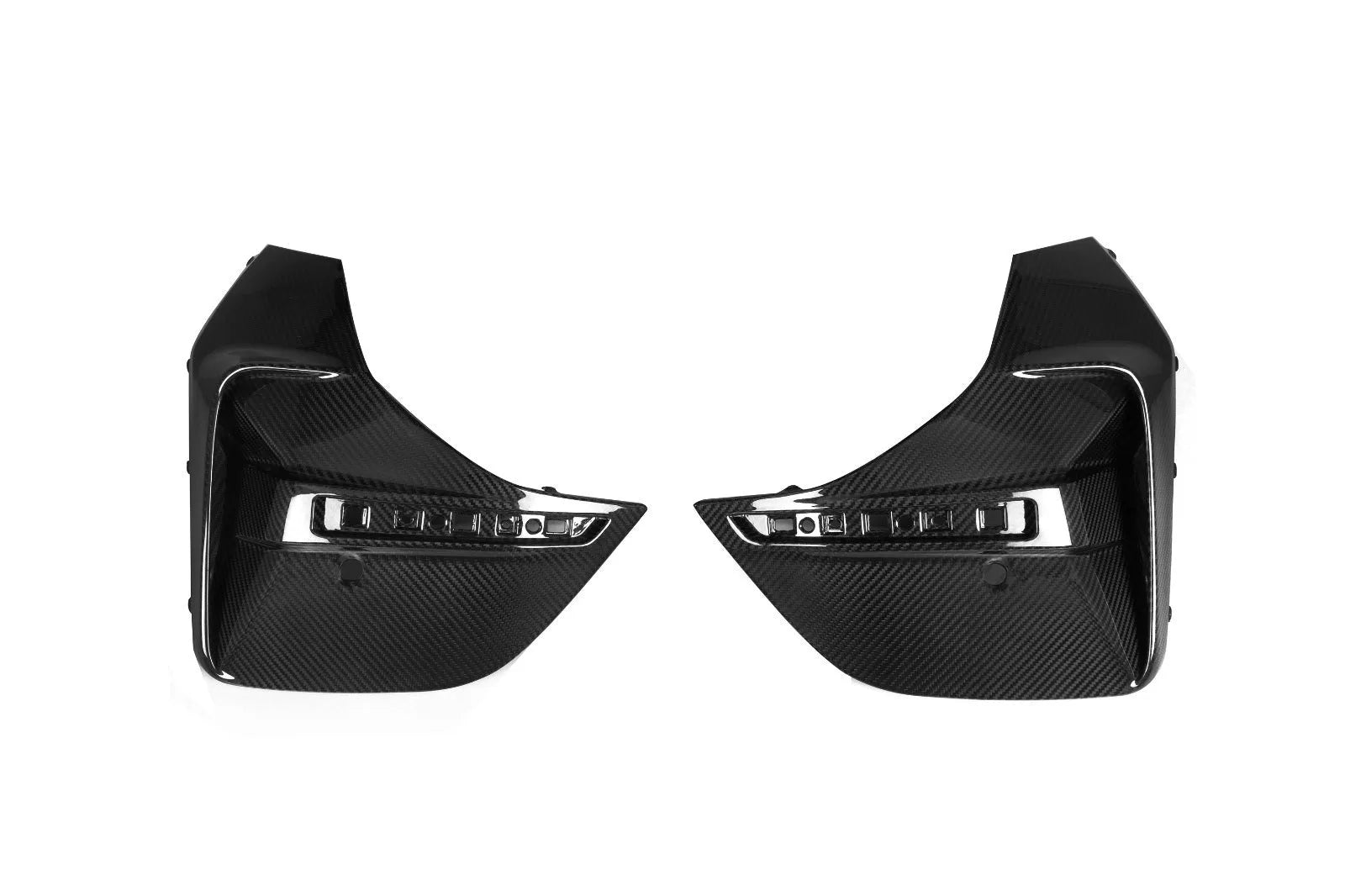 SQ Style Carbon Fiber Rear Bumper Trims - BMW G26 4 Series & i4
