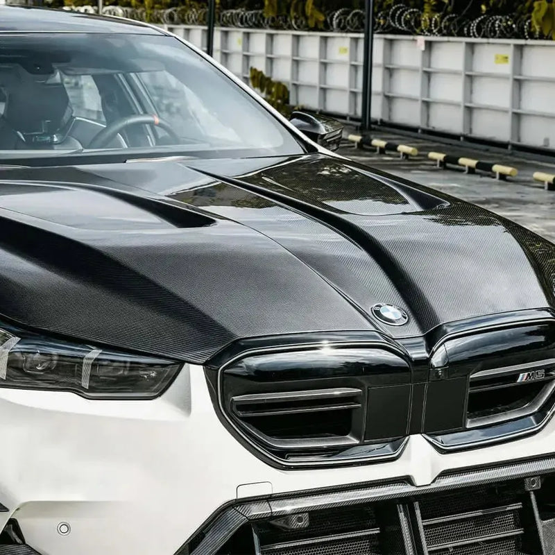 SQ Style Vented Carbon Fiber Front Hood - BMW G90/G99 M5