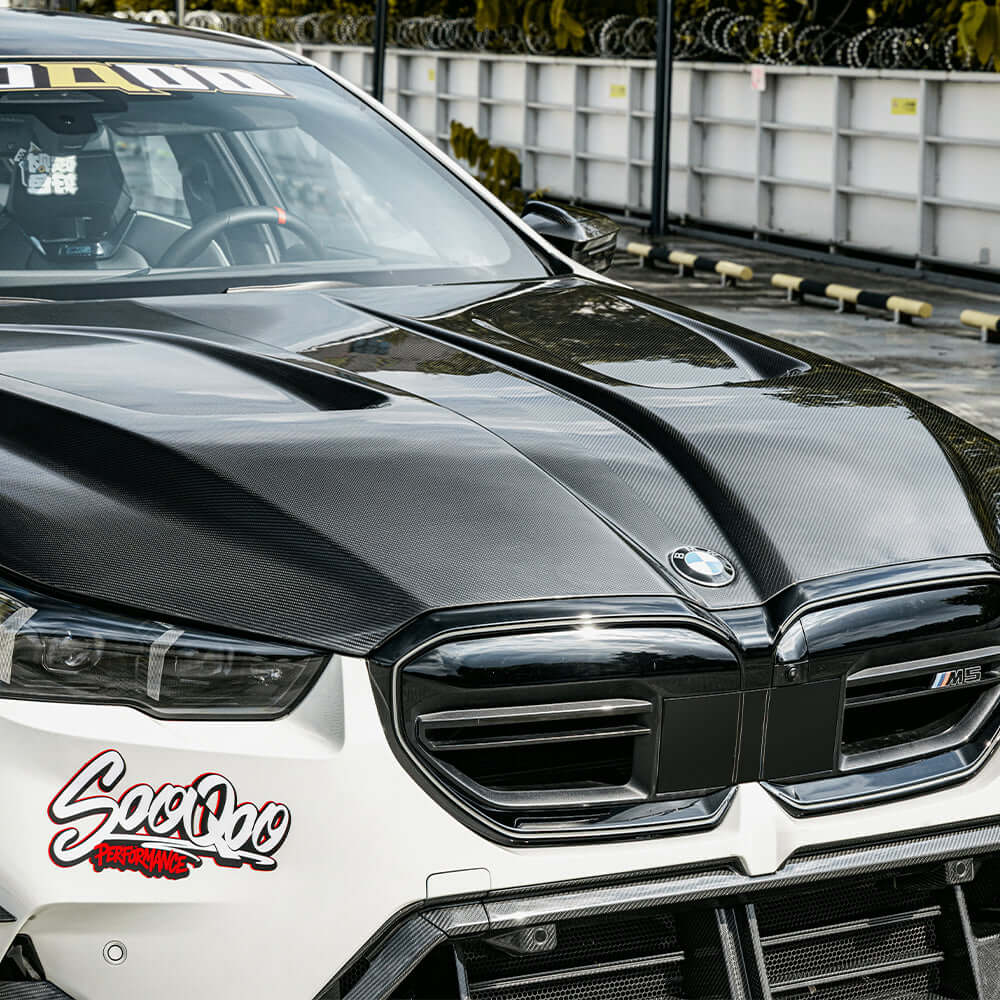 SQ Style Vented Carbon Fiber Front Hood - BMW G90/G99 M5