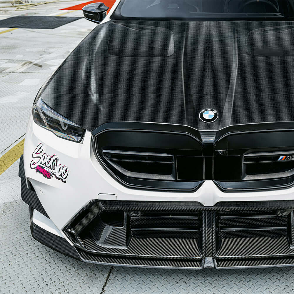 SQ Style Vented Carbon Fiber Front Hood - BMW G90/G99 M5