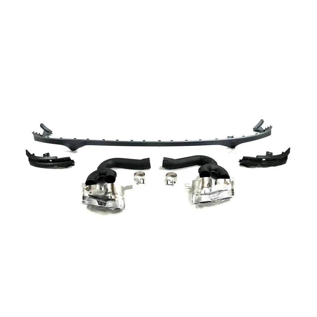 SQ8 Style Rear Diffuser With Quad Tips - Audi SQ8 / Q8 S Line