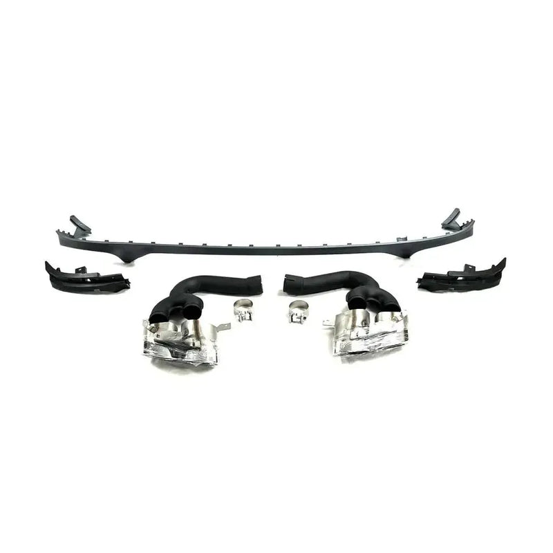 SQ8 Style Rear Diffuser With Quad Tips - Audi SQ8 / Q8 S Line