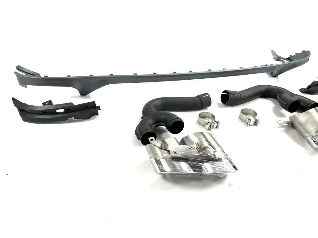 SQ8 Style Rear Diffuser With Quad Tips - Audi SQ8 / Q8 S Line