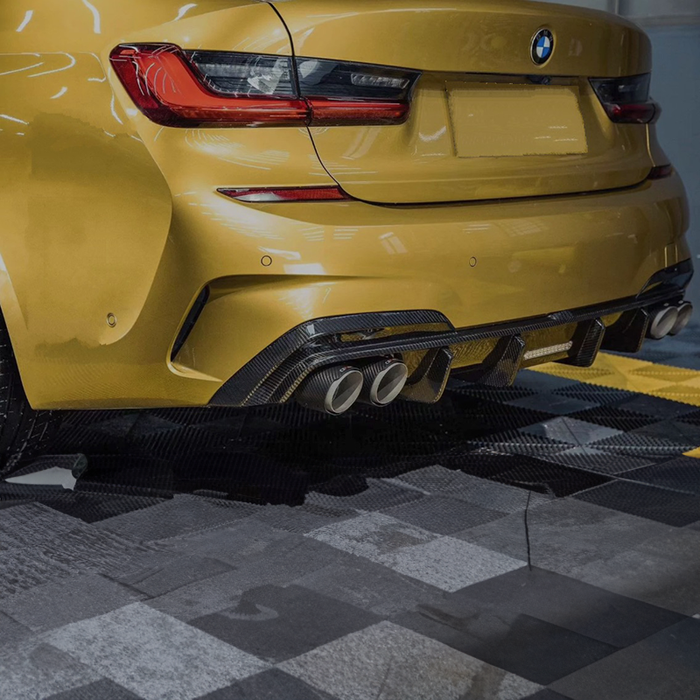 TK Style Carbon Fiber Rear Diffuser - BMW G20 3 Series