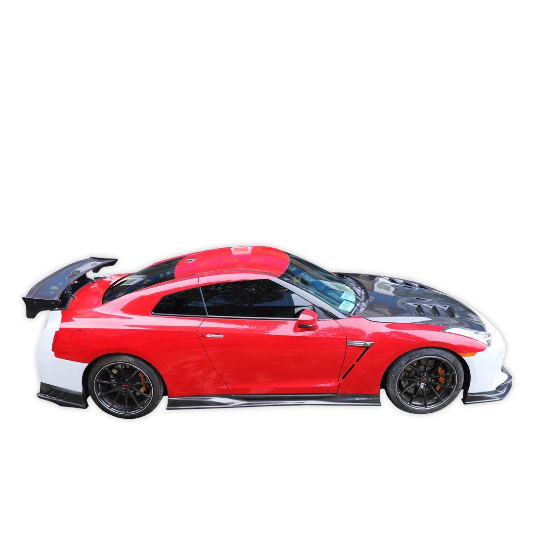 TS Style Carbon Fiber Side skirt - Nissan GT-R R35