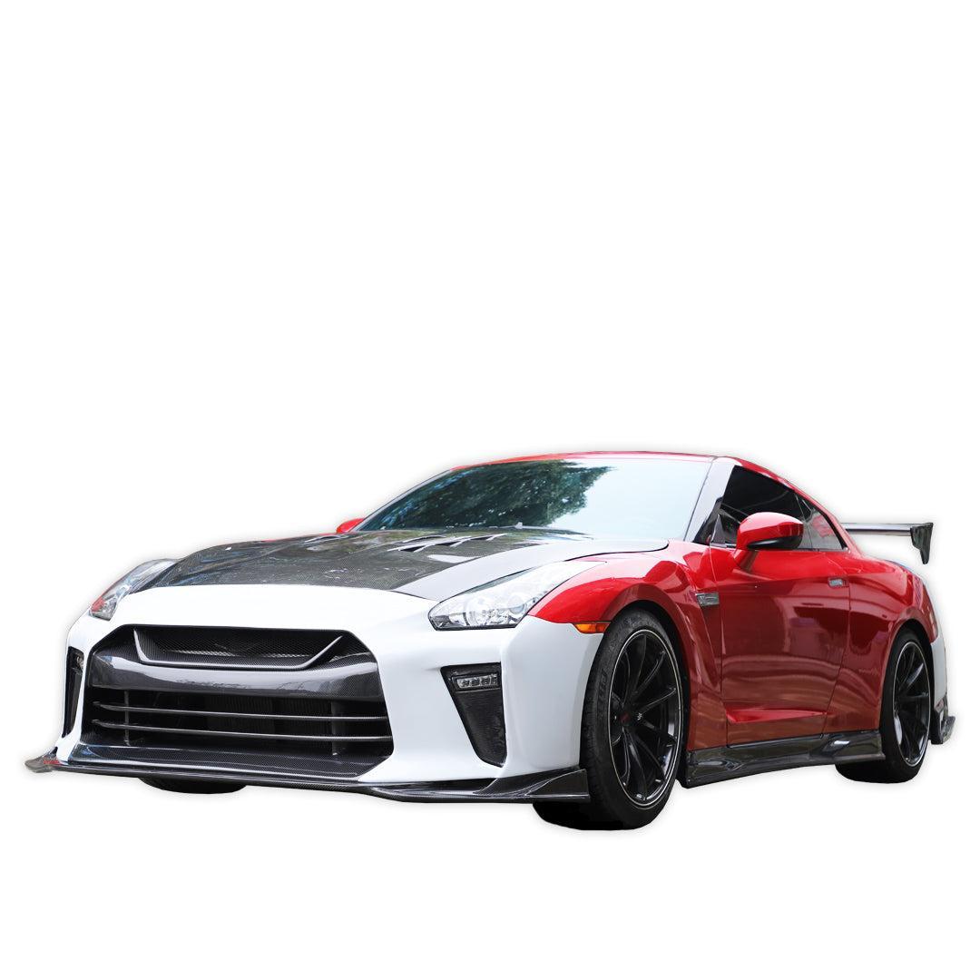 TS Style Carbon Fiber Side skirt - Nissan GT-R R35