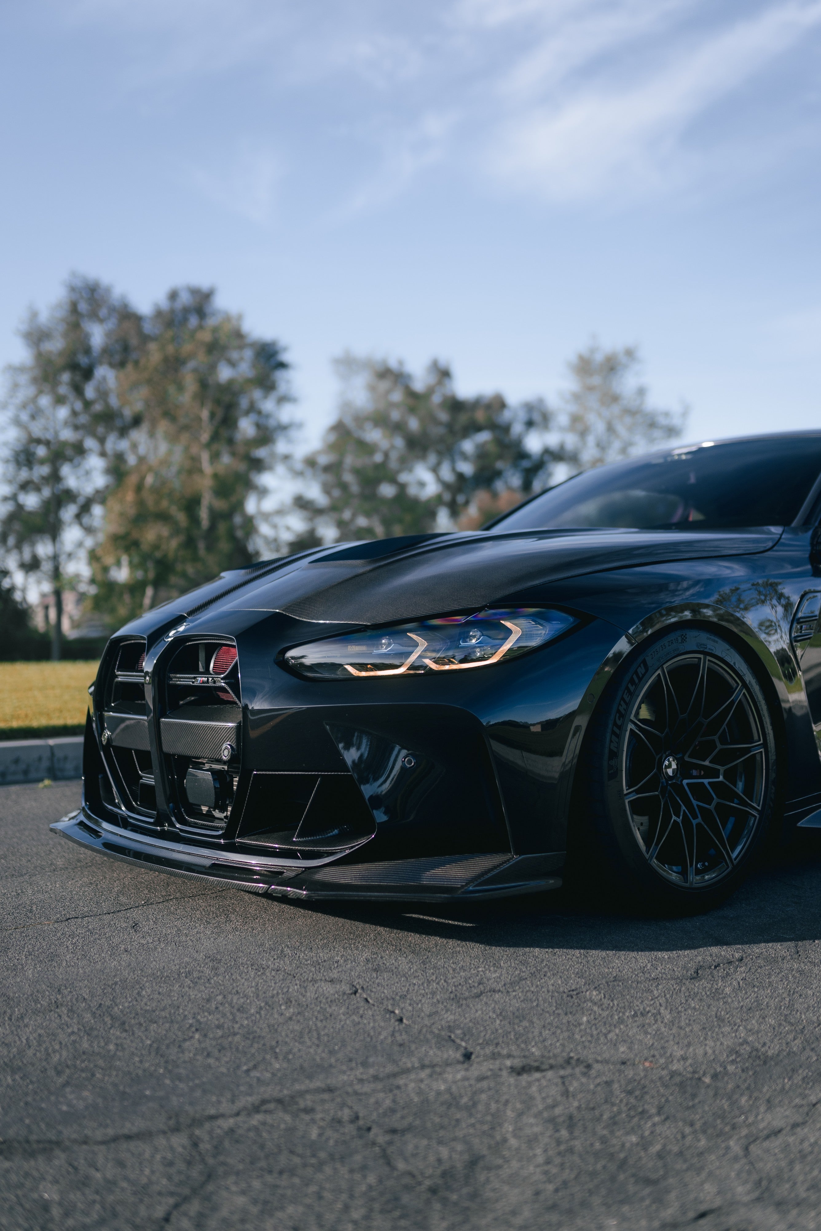 V Style Carbon Fiber Front Lip - BMW G80 M3 & G82/G83 M4