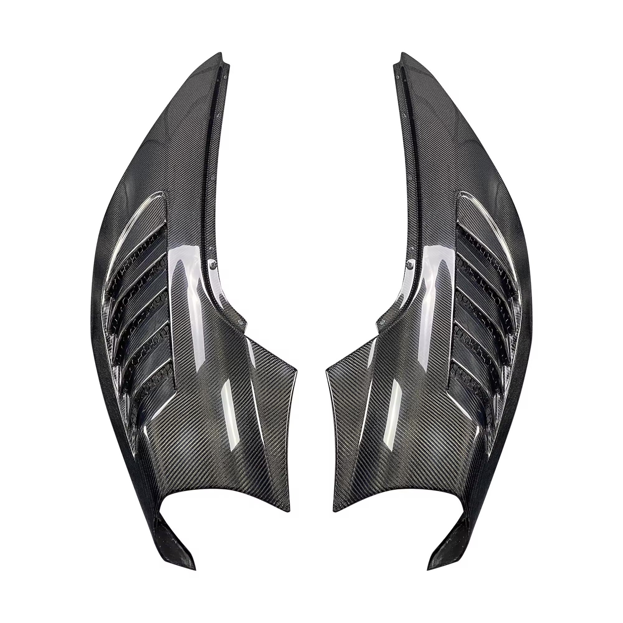 V Style Carbon Fiber Front Side Fenders - McLaren 720S