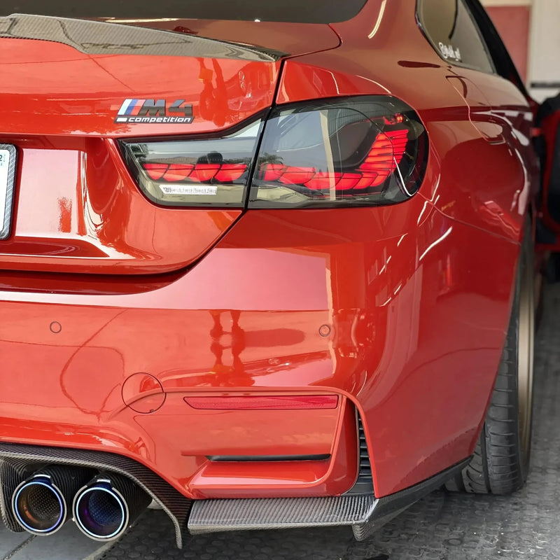 V Style Carbon Fiber Rear Canard Splitters - BMW F80 M3 & F82 / F83 M4