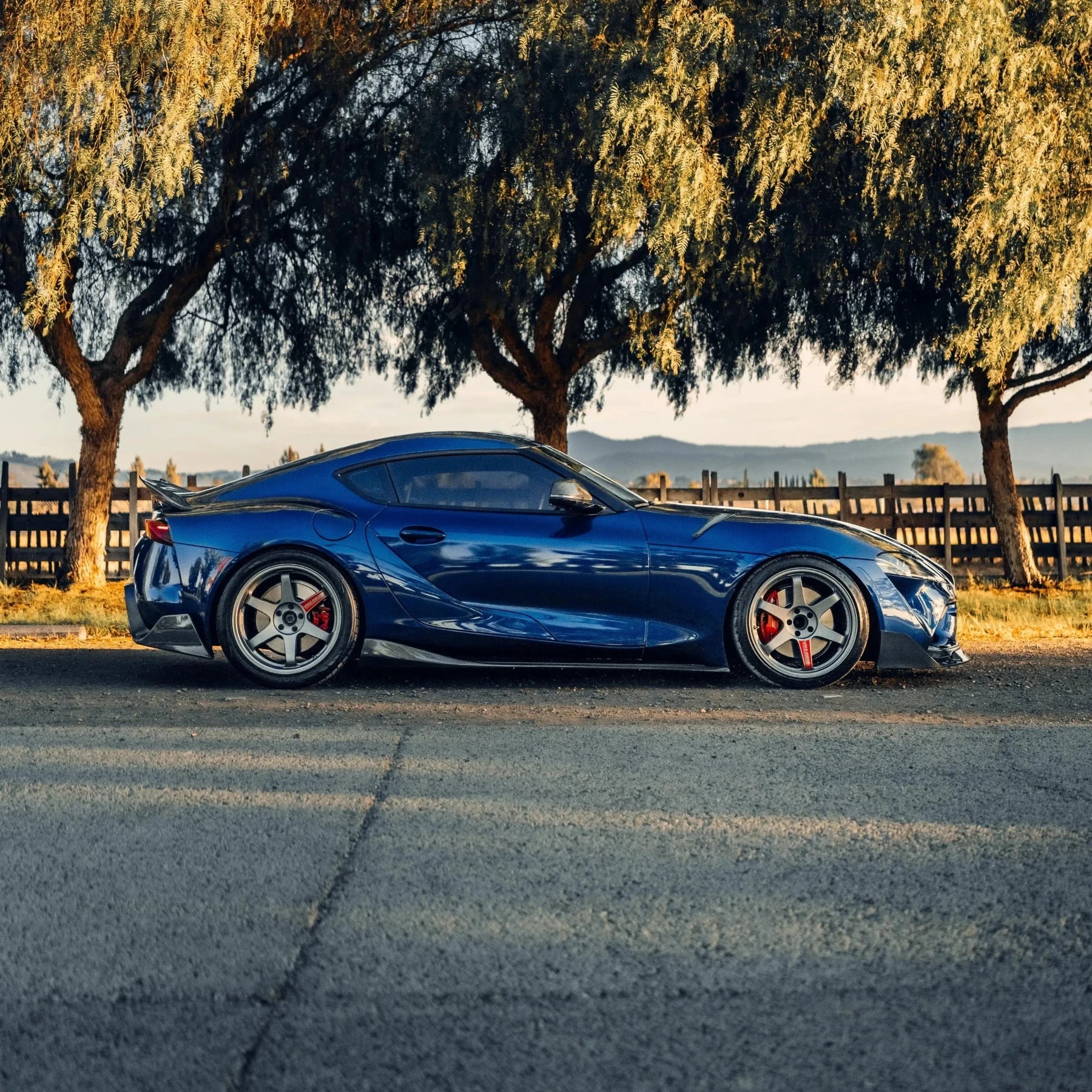 VRS Style Carbon Fiber Side Skirts - Toyota A90 GR Supra