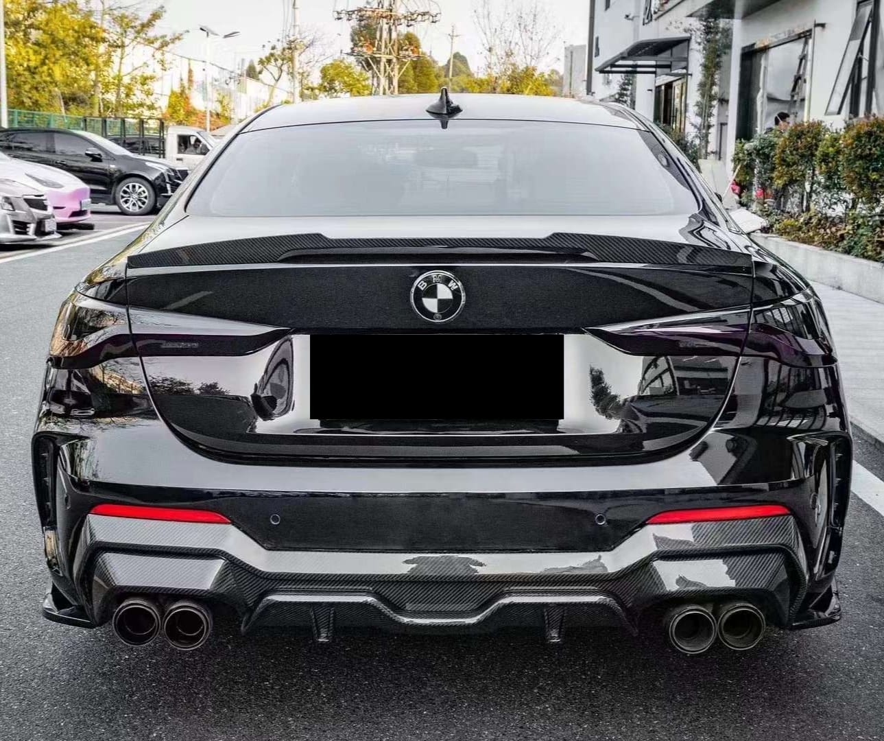 SQ Style Carbon Fiber Rear Diffuser - BMW G22/G23 4 Series