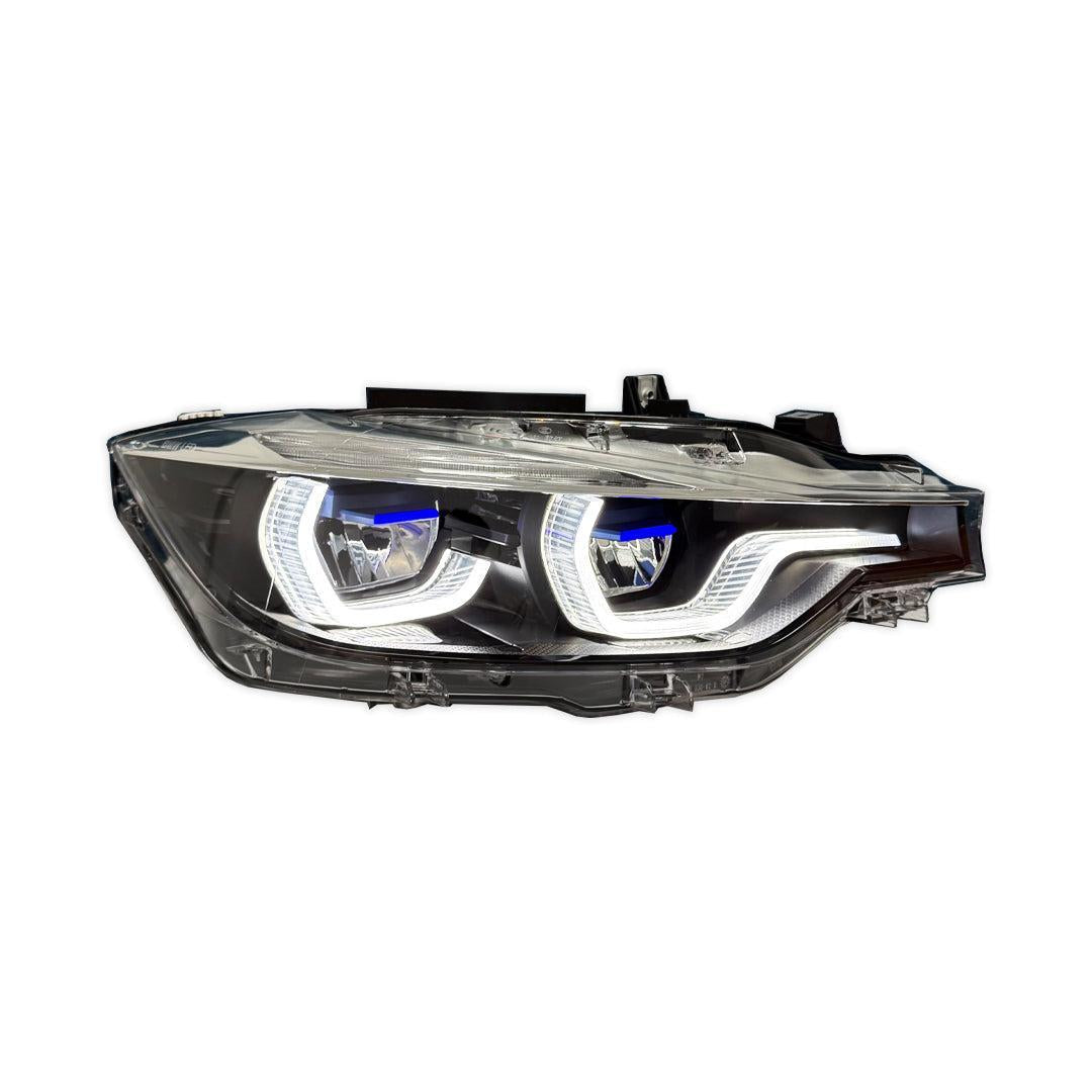 LCI Ikon Style LED Headlights with White/Yellow DRL - BMW F30 3 Series