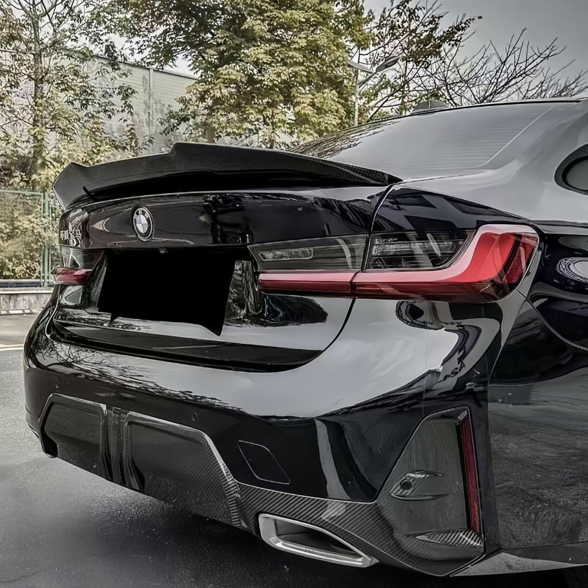 MP Style Carbon Fiber Rear Diffuser - BMW G20 3 Series LCI