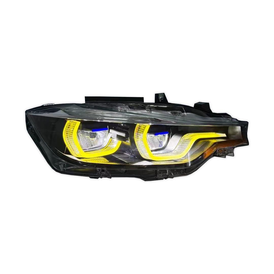 LCI Ikon Style LED Headlights with White/Yellow DRL - BMW F30 3 Series