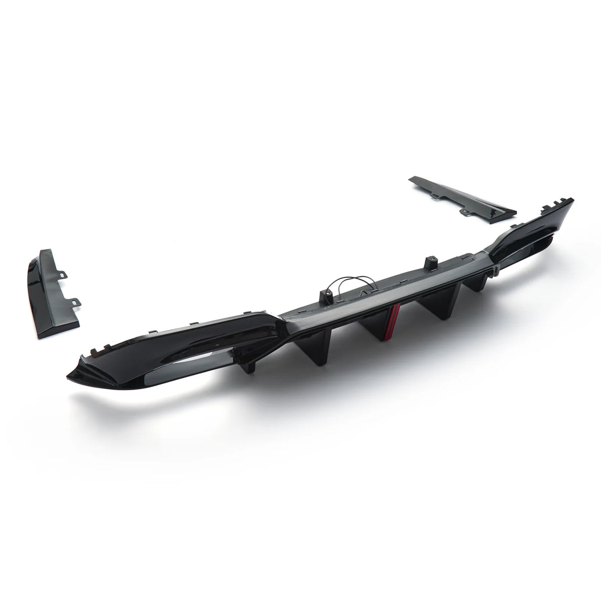 Gloss Black Rear Diffuser with Brake Light- BMW G20 3 Series