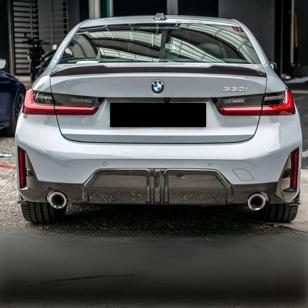MP Style Carbon Fiber Rear Diffuser - BMW G20 3 Series LCI