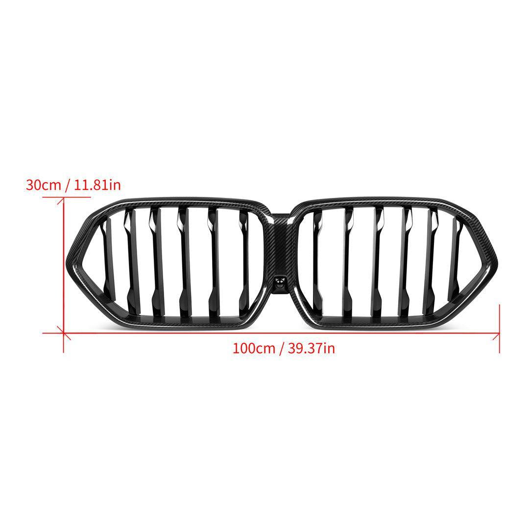 Carbon Fiber Single Slats Front Grille - BMW G06 X6 & F96 X6M