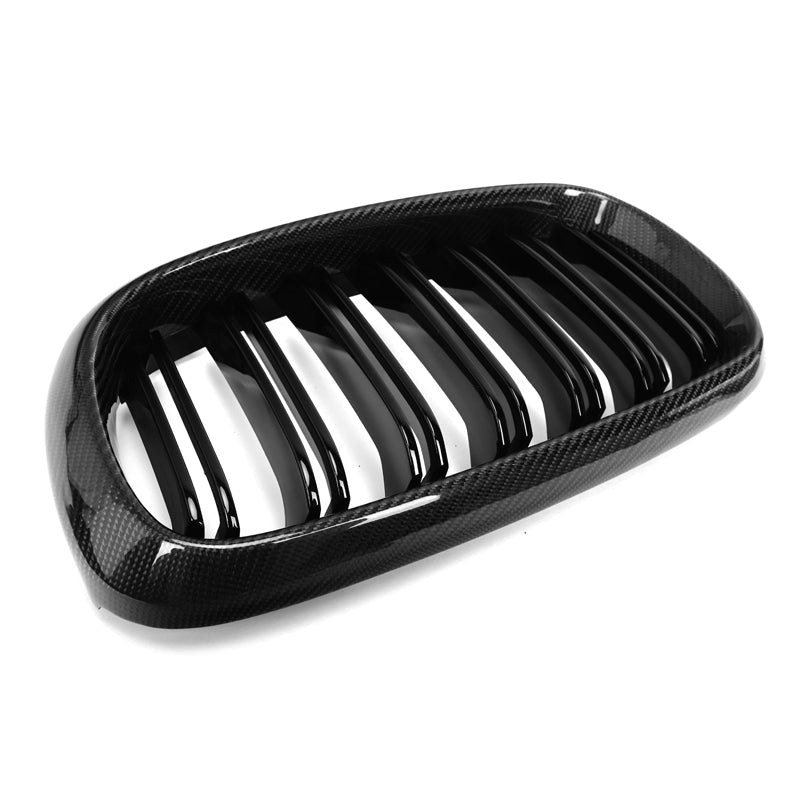 Dual Slat Carbon Fiber Front Grilles - BMW F15 X5 & F16 X6