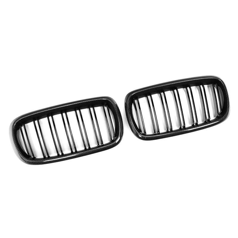 Dual Slat Carbon Fiber Front Grilles - BMW F15 X5 & F16 X6