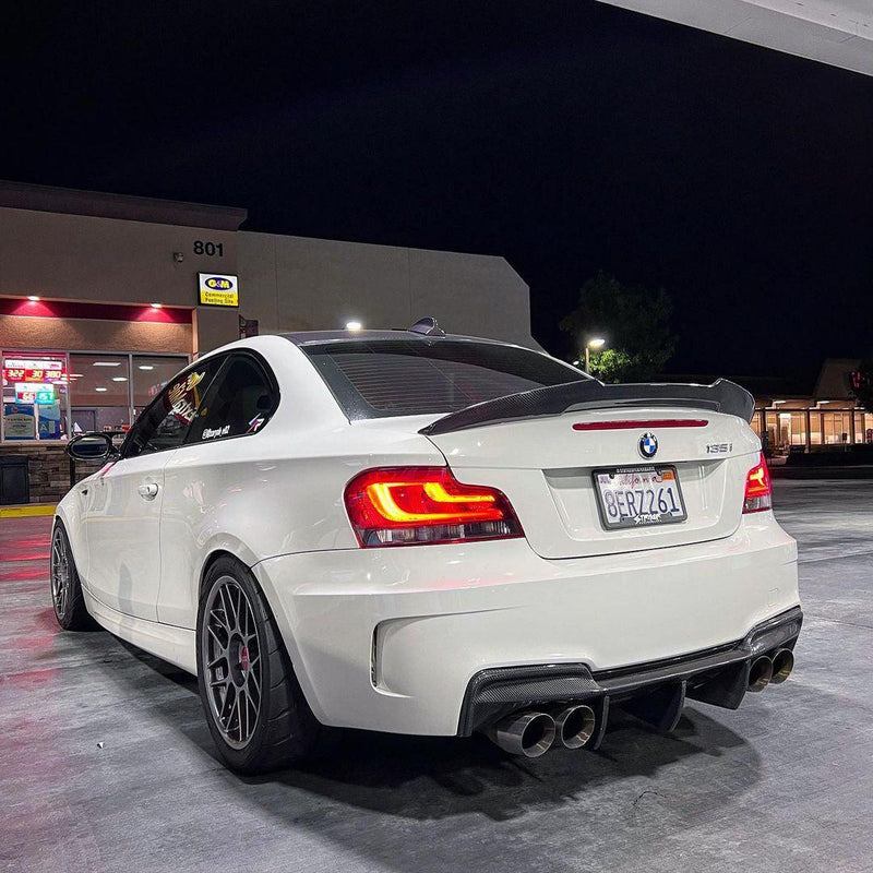 PSM Style High Kick Carbon Fiber Trunk Spoiler - BMW E82 1 Series & 1M
